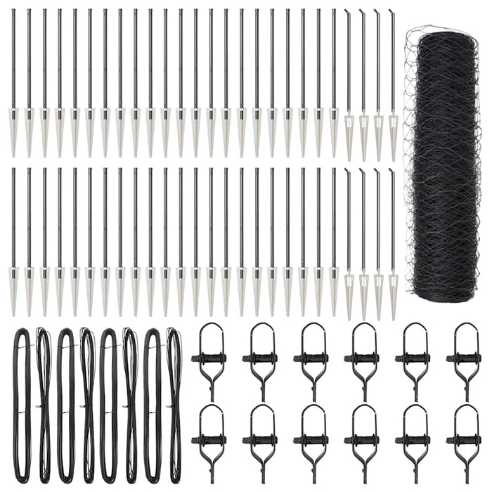 Recinzione con pali. Grigio 0.6 x 100 m 3353301