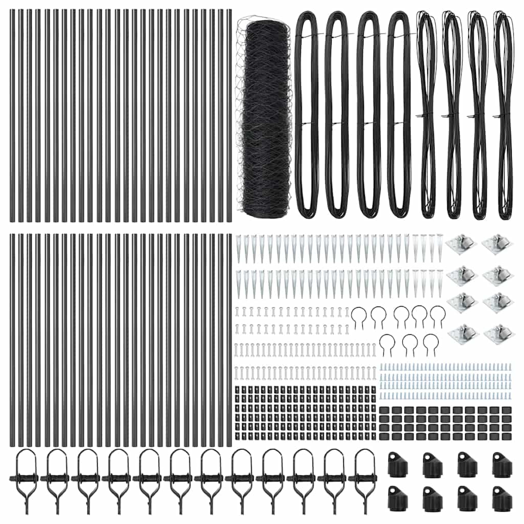 Recinzione con pali. Grigio 0.6 x 100 m 3353301