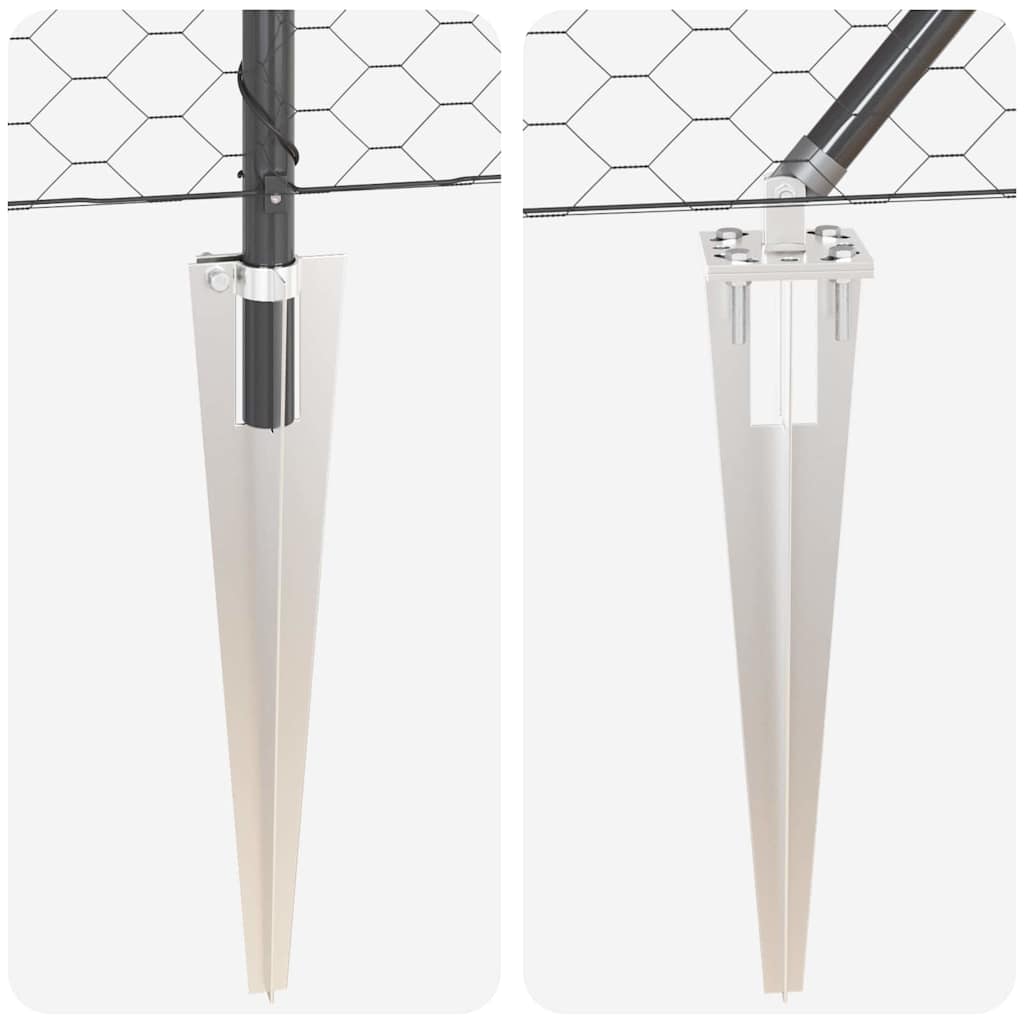 Recinzione con pali. Grigio 0.8 x 100 m 3353306