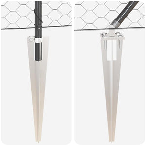 Recinzione con pali. Grigio 0.8 x 100 m 3353306