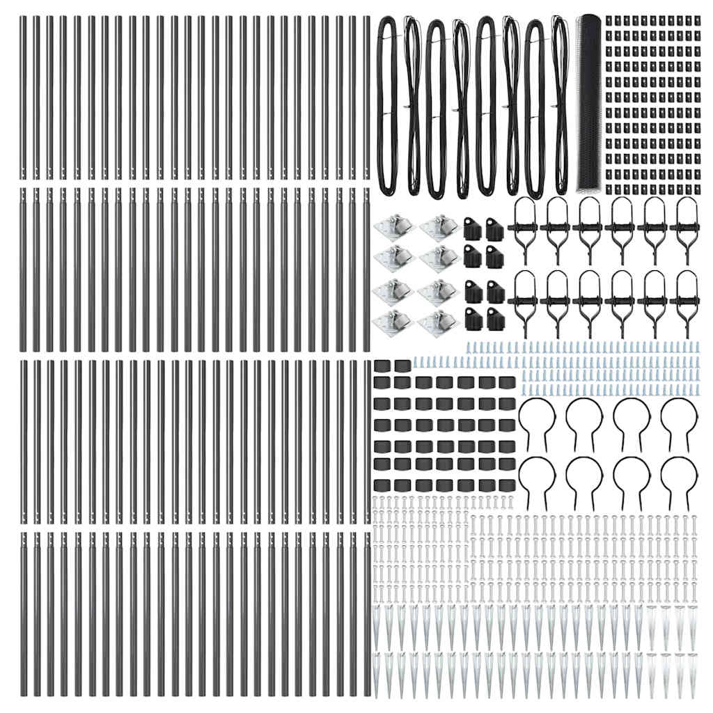 Recinzione con pali. Grigio 1.2 x 100 m 3353312