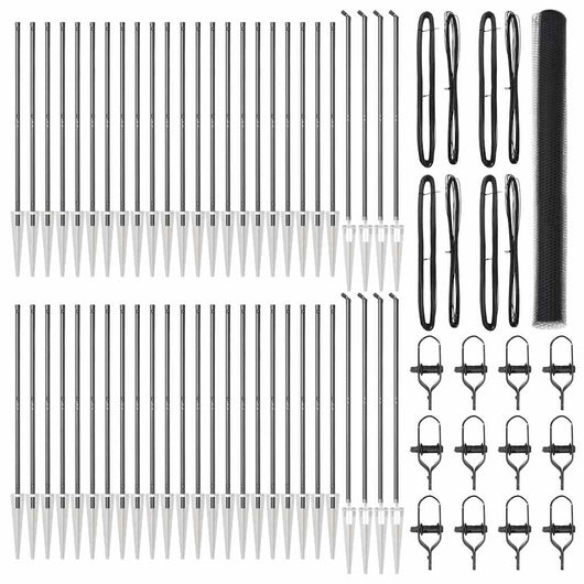 Recinzione con pali. Grigio 1.5 x 100 m 3353318