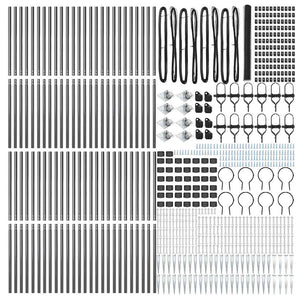 Recinzione con pali. Grigio 1.5 x 100 m 3353318