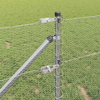 Recinzione con pali. Argento 0.6 x 10 m 3353332