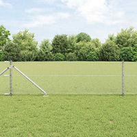 Recinzione con pali. Argento 0.6 x 10 m 3353332