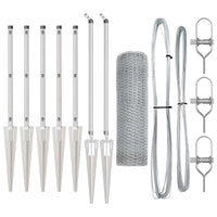 Recinzione con pali. Argento 0.6 x 10 m 3353332