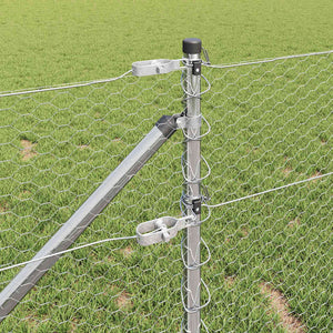 Recinzione con pali. Argento 0.6 x 10 m 3353333