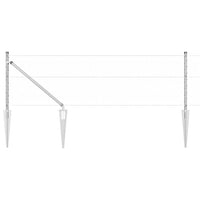 Recinzione con pali. Argento 0.6 x 10 m 3353333