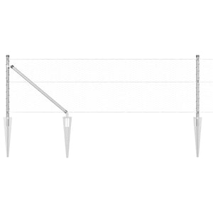 Recinzione con pali. Argento 0.6 x 10 m 3353333