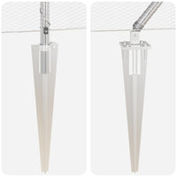 Recinzione con pali. Argento 1 x 10 m Acciaio rivestito in PVC 3353340