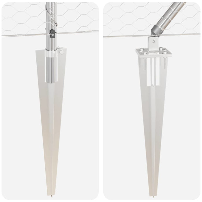 Recinzione con pali. Argento 0.4 x 25 m 3353361