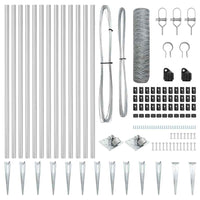 Recinzione con pali. Argento 0.4 x 25 m 3353362