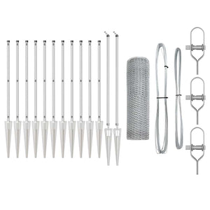 Recinzione con pali. Argento 0.8 x 25 m 3353372