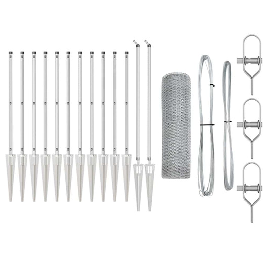 Recinzione con pali. Argento 0.8 x 25 m 3353372