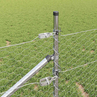 Recinzione con pali. Argento 1 x 25 m Acciaio rivestito in PVC 3353378