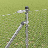 Recinzione con pali. Argento 1.4 x 25 m 3353385