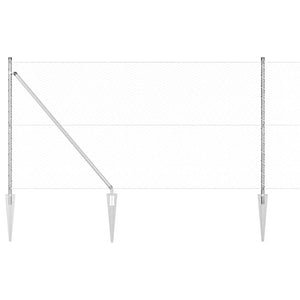 Recinzione con pali. Argento 1.4 x 25 m 3353385