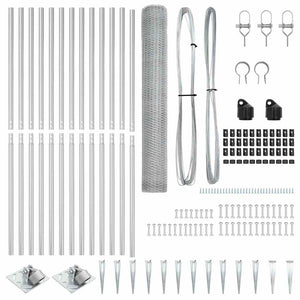 Recinzione con pali. Argento 1.4 x 25 m 3353385