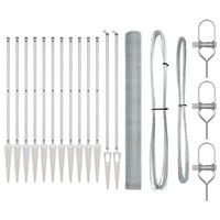 Recinzione con pali. Argento 1.5 x 25 m 3353389