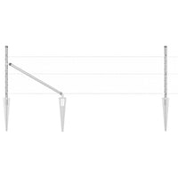 Recinzione con pali. Argento 0.4 x 50 m 3353397