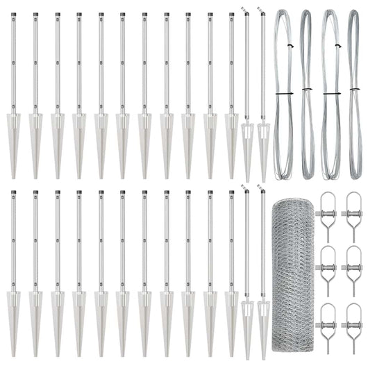 Recinzione con pali. Argento 0.8 x 50 m 3353408