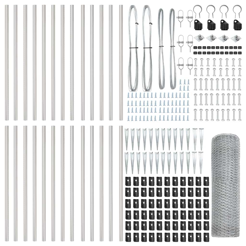 Recinzione con pali. Argento 0.8 x 50 m 3353409