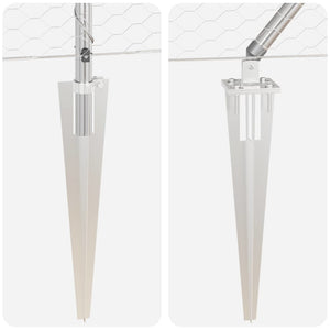 Recinzione con pali. Argento 1.2 x 50 m 3353418