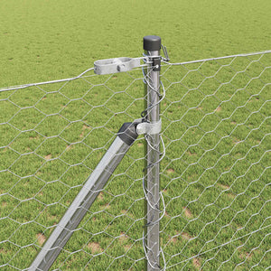 Recinzione con pali. Argento 1.2 x 50 m 3353418