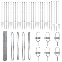 Recinzione con pali. Argento 1.2 x 50 m 3353418