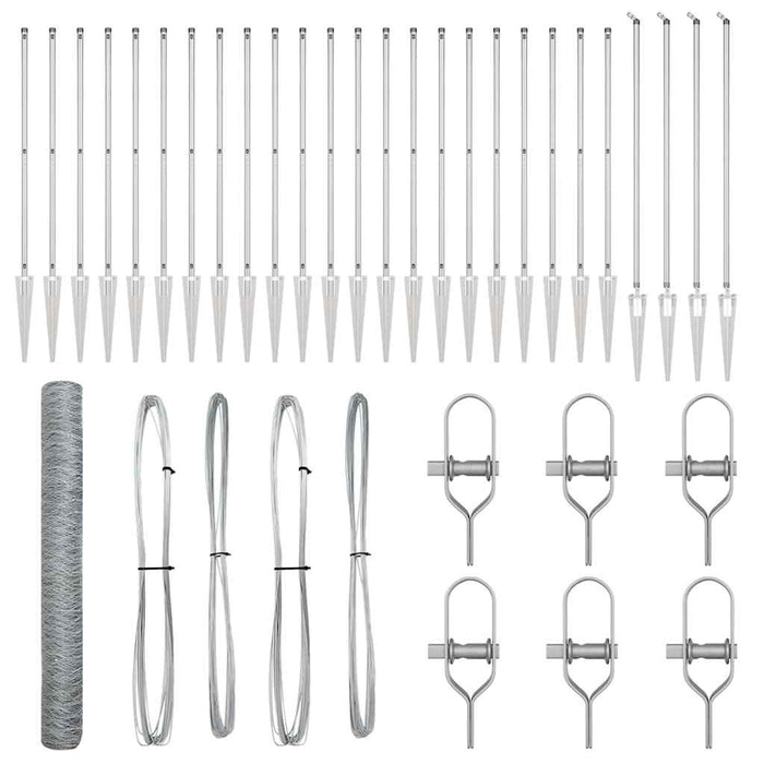 Recinzione con pali. Argento 1.2 x 50 m 3353418