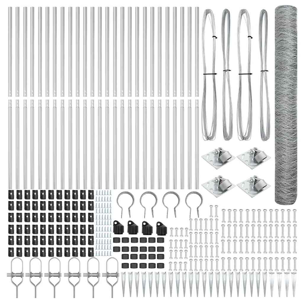 Recinzione con pali. Argento 1.2 x 50 m 3353418