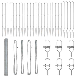 Recinzione con pali. Argento 1.5 x 50 m 3353425