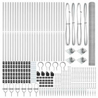 Recinzione con pali. Argento 1.5 x 50 m 3353425