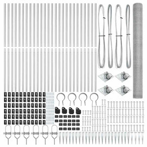 Recinzione con pali. Argento 1.5 x 50 m 3353425