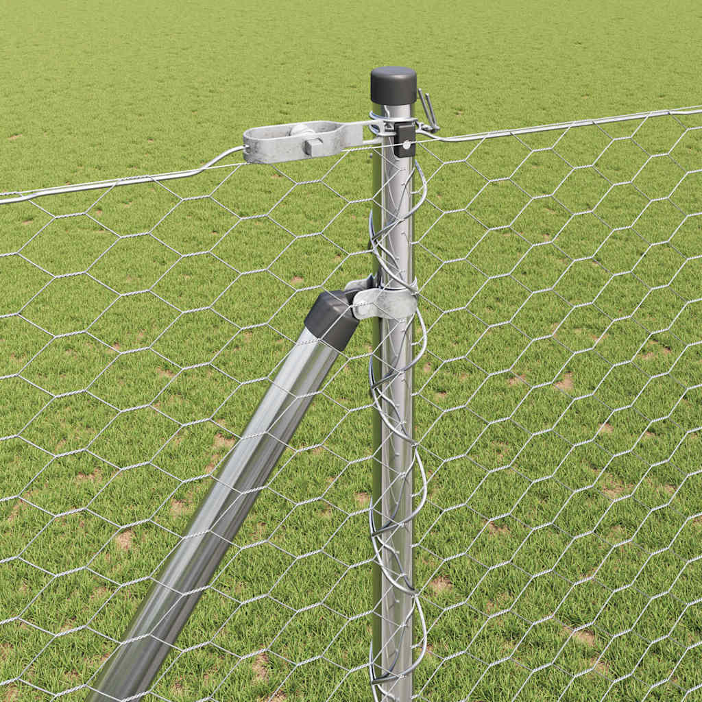 Recinzione con pali. Argento 1.5 x 50 m 3353426