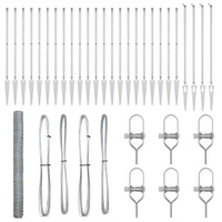 Recinzione con pali. Argento 1.5 x 50 m 3353426