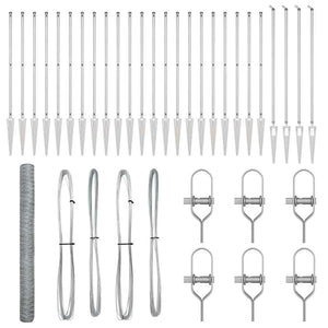 Recinzione con pali. Argento 1.5 x 50 m 3353426