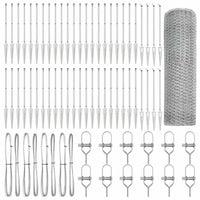 Recinzione con pali. Argento 0.4 x 100 m 3353433