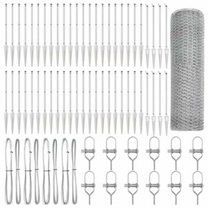 Recinzione con pali. Argento 0.4 x 100 m 3353433