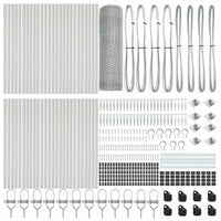 Recinzione con pali. Argento 0.4 x 100 m 3353433