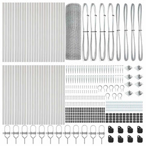 Recinzione con pali. Argento 0.4 x 100 m 3353433