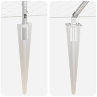 Recinzione con pali. Argento 0.4 x 100 m 3353434