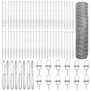 Recinzione con pali. Argento 0.4 x 100 m 3353434