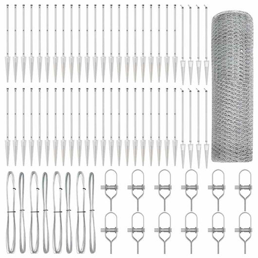 Recinzione con pali. Argento 0.8 x 100 m 3353445