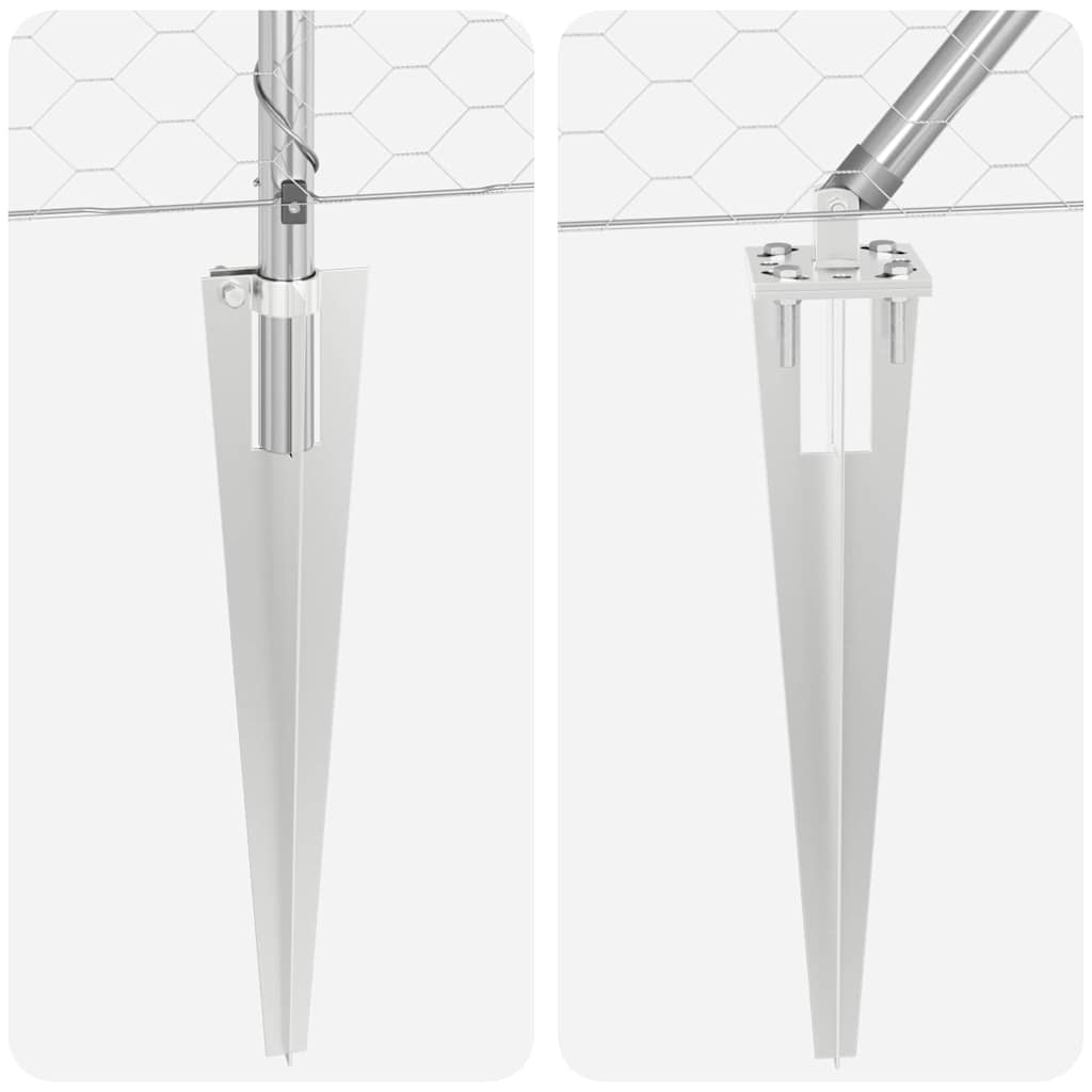 Recinzione con pali. Argento 1.6 x 100 m 3353463