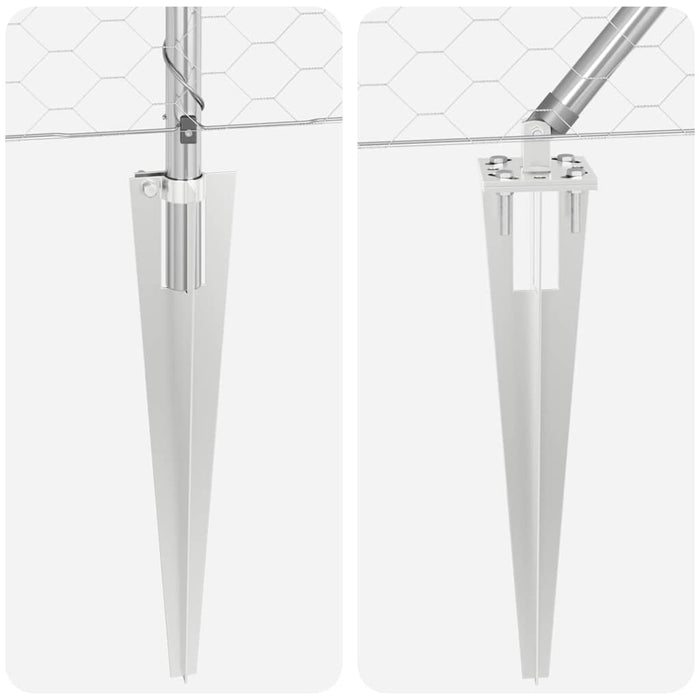 Recinzione con pali. Argento 1.6 x 100 m 3353463