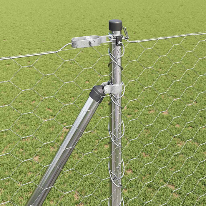 Recinzione con pali. Argento 1.6 x 100 m 3353463