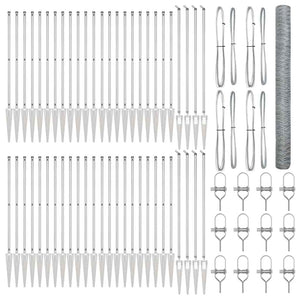 Recinzione con pali. Argento 1.6 x 100 m 3353463