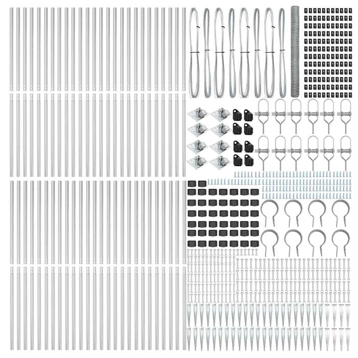 Recinzione con pali. Argento 1.6 x 100 m 3353463