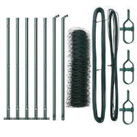 Recinzione con pali. Verde 0.4 x 10 m Acciaio rivestito in PVC 3353466